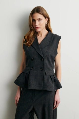 Second Female Anjou Waistcoat in Dark Grey Melange