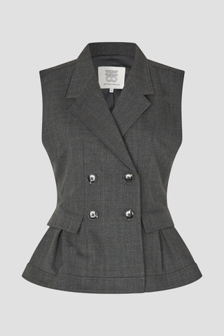 Second Female Anjou Waistcoat in Dark Grey Melange