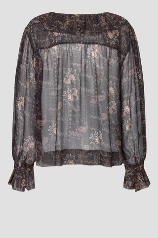 Second Female Paislia Frill Blouse in Black