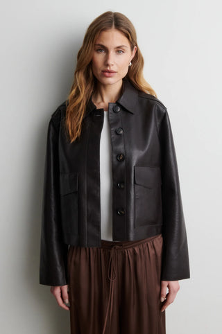 Second Female Ezay Leather Jacket - Demitasse