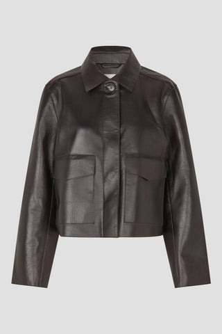 Second Female Ezay Leather Jacket - Demitasse