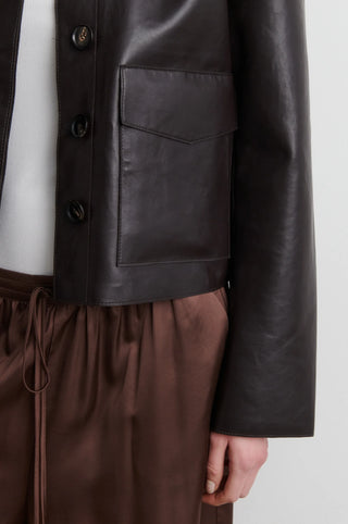 Second Female Ezay Leather Jacket - Demitasse