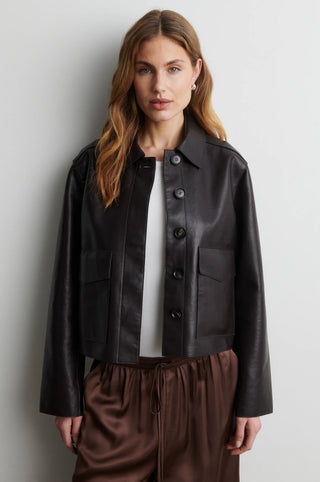 Second Female Ezay Leather Jacket - Demitasse