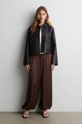 Second Female Ezay Leather Jacket - Demitasse