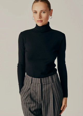 Deluc Silene Turtleneck Sweater in Black