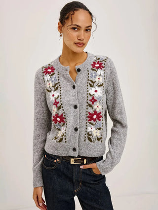 Rails Millie Cardigan - Grey Flora