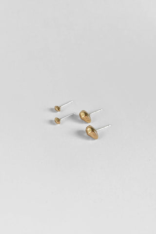 Kara Yoo Pebble Studs Gold Vermeil