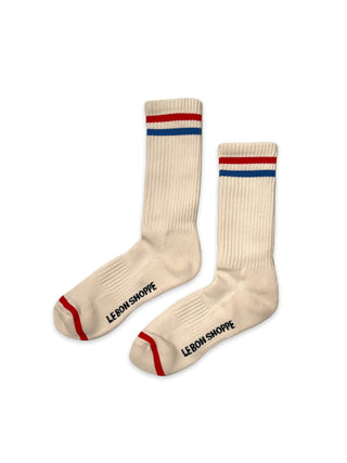 EXTENDED Boyfriend Socks (wholesale): Milk