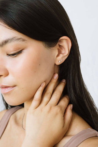 Prism Studs: Gold Vermeil / 3mm