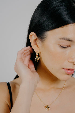 Kara Yoo Lunar Horse Hoops - Sterling Silver