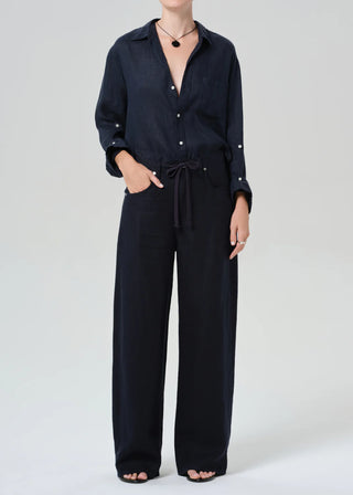 Citizens Of Humanity Kayla Shrunken Shirt - Navy