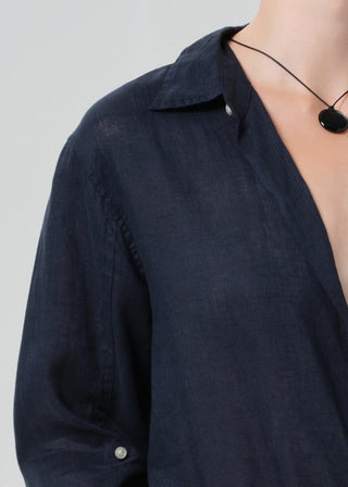 Citizens Of Humanity Kayla Shrunken Shirt - Navy