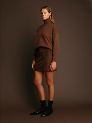 Deluc Peter Turtleneck Sweater in Chocolate