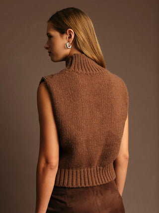 Deluc Peter Turtleneck Sweater in Chocolate