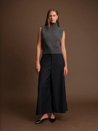 Deluc George Turtleneck Vest in Grey