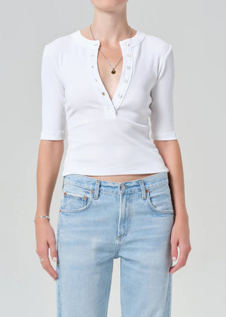 Citizens Of Humanity Nali SS Henley - White