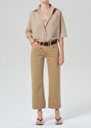 Citizens Of Humanity Frances Cropped Cape Button Up - Catalina