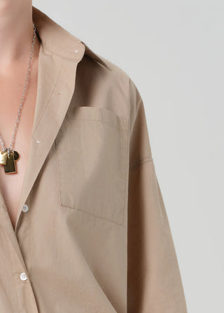 Citizens Of Humanity Frances Cropped Cape Button Up - Catalina