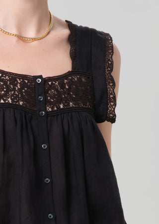 Citizens Of Humanity Mia Embroidered Top - Black