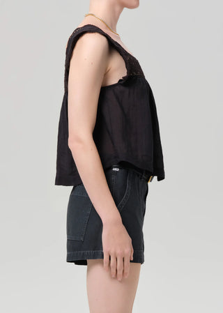 Citizens Of Humanity Mia Embroidered Top - Black