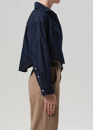 Citizens Of Humanity Ana Cropped Shirt In Piave