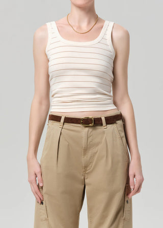 Citizens Of Humanity Faye Tank - Golden Pinstripe