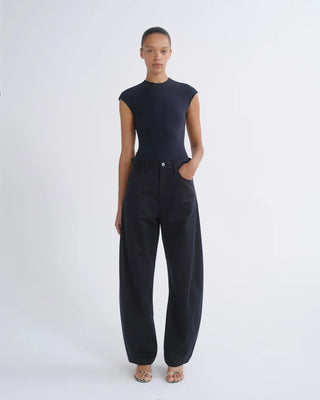 Agolde Luna Structured Twill Trouser in Obscura