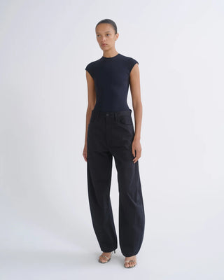 Agolde Luna Structured Twill Trouser in Obscura