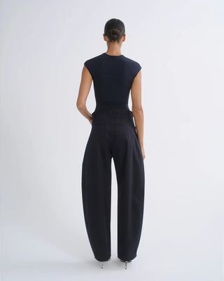 Agolde Luna Structured Twill Trouser in Obscura
