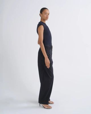 Agolde Luna Structured Twill Trouser in Obscura
