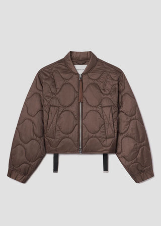 Agolde Shoreditch Ski Club Iona Quilted Jacket in Cocoa