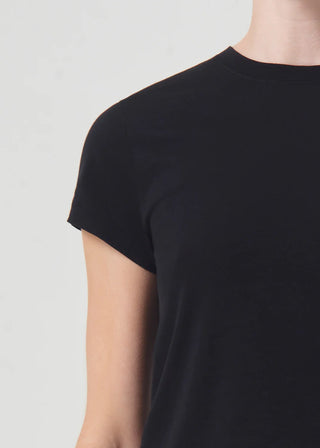 Agolde Adine Shrunken T-Shirt in Black