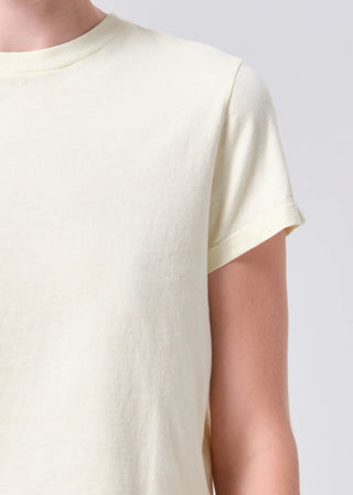 Agolde Adine Shrunken Tee - Lemon Drop