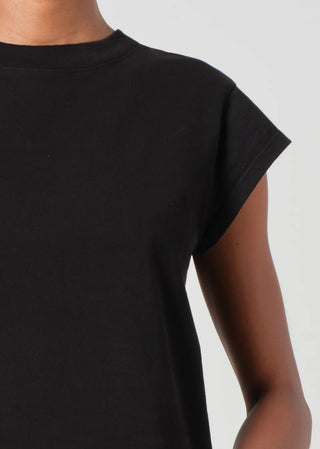 Agolde Bryce Cap Sleeve Tee - Black