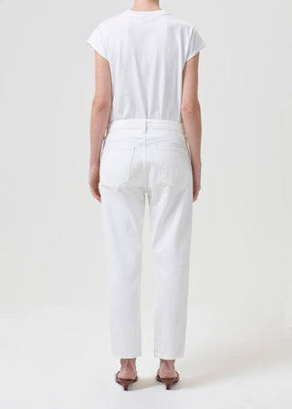 Agolde Bryce Cap Sleeve Tee in White