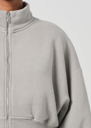 Agolde Asta Zip Sweatshirt in Drab