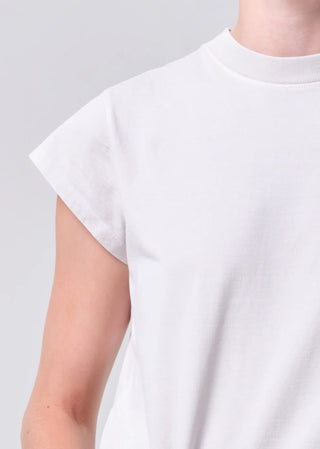 Agolde Long Line Bryce Cap Sleeve Tee - Bone