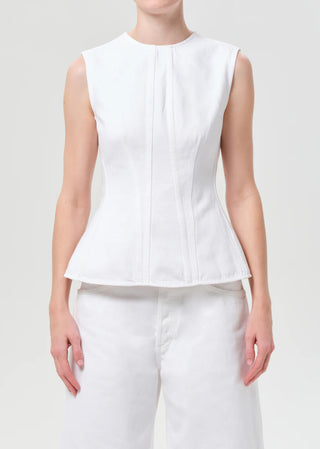 Agolde Corbin Denim Shell - Marshmallow
