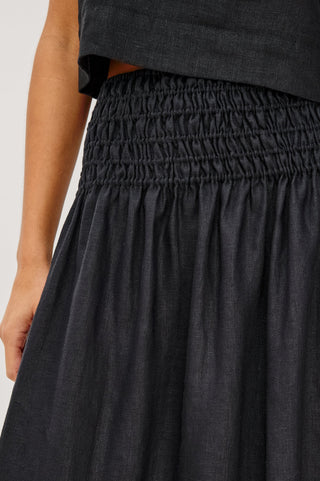 Rails Alessa Skirt - Black Linen