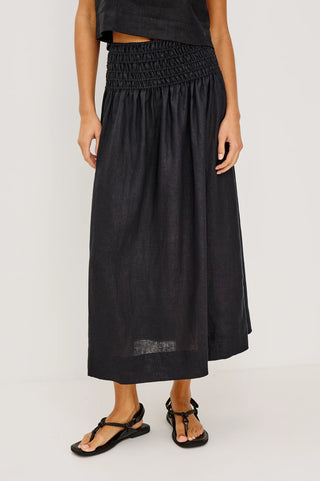 Rails Alessa Skirt - Black Linen