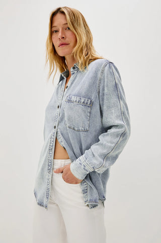 Rails Atticus Shirt  - Bleached Indigo