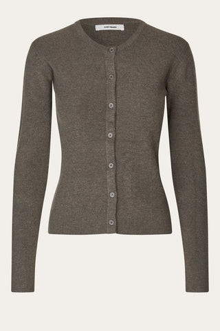 Oval Square Alanis Knit Cardigan - Coca Mocha