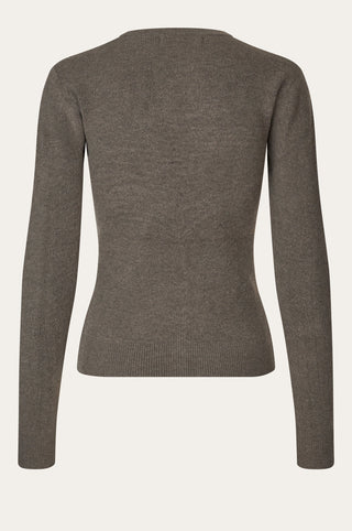 Oval Square Alanis Knit Cardigan - Coca Mocha
