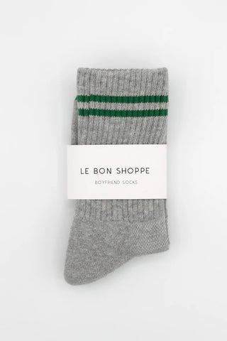 Le Bon Shoppe Boyfriend Socks in Light Grey