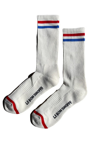 Le Bon Shoppe Extended Boyfriend Socks in Milk