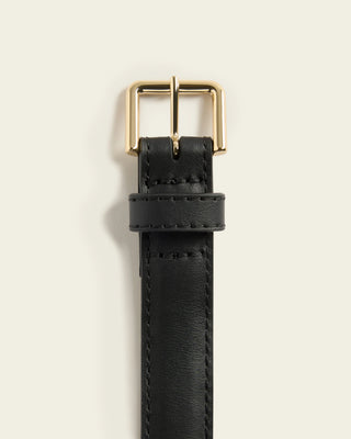 Flattered Barbara Belt in Black Leather
