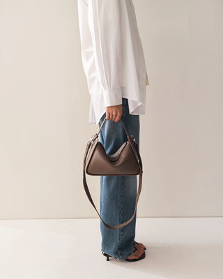 The Horse Clementine Bag in Mushroom & Gold