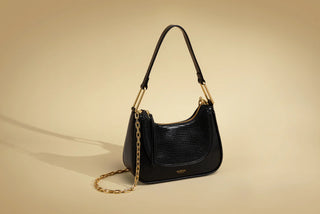 Sancia The Loja Bag - Black Lizard