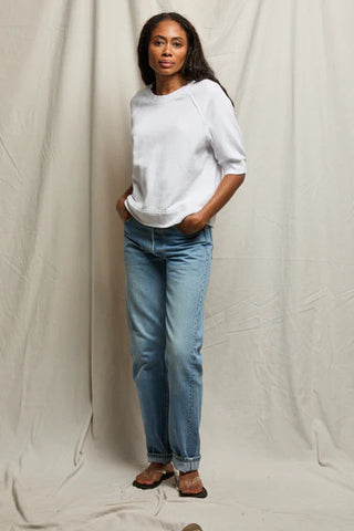 PerfectWhiteTee Effie French Terry Sweatshirt - White