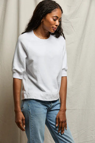 PerfectWhiteTee Effie French Terry Sweatshirt - White